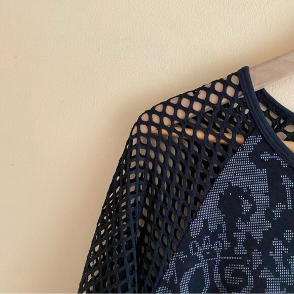 Tonia Debellis Tunic Womens XL Black Knit Mesh Long Sleeve High Low Lagenlook - Picture 4 of 15